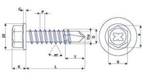 Саморез стандарта DIN 7504